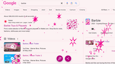 Google Barbie Easter Egg