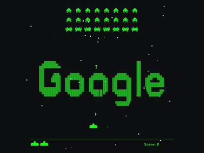 Google Space Invaders-spil