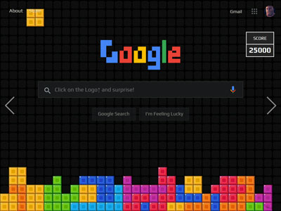 Google Tetris Paskalya yumurtası