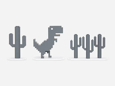 Google Chrome Dinosauriespel