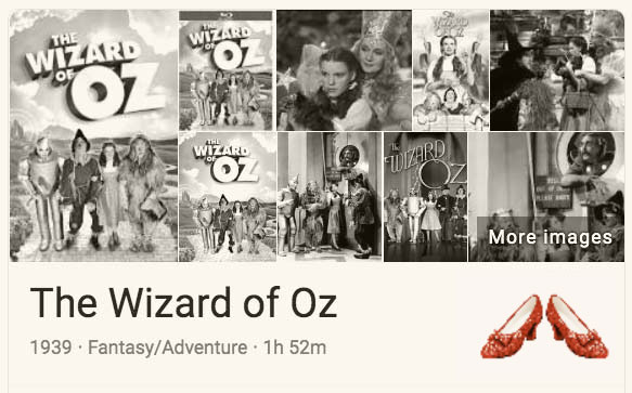 Spill «The Wizard of Oz» Google-triks
