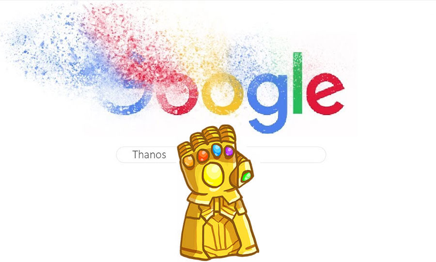 Spielen sie den google thanos snap effekt elgoog